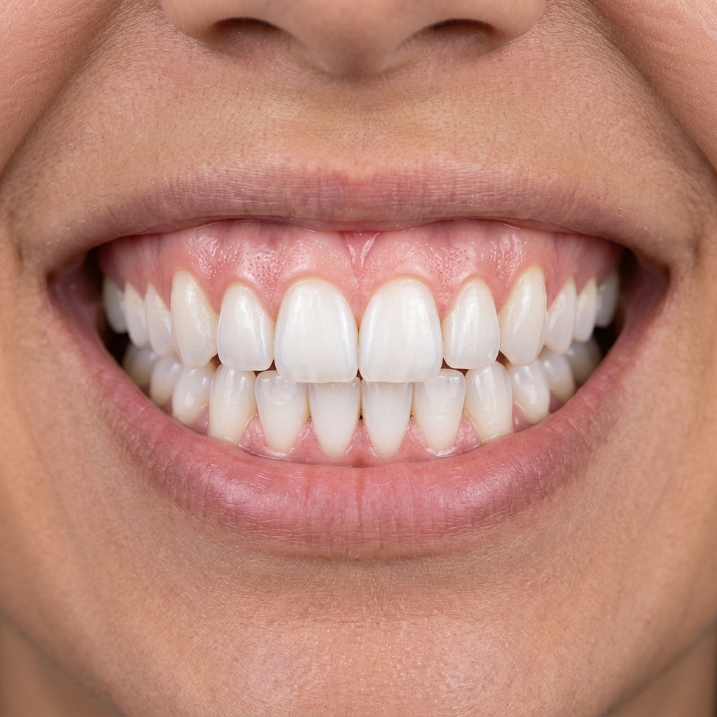 Sonrisa perfecta después de ortodoncia en Xclusive Dent